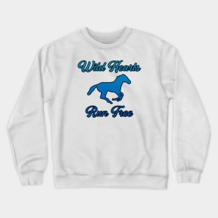 Wild Hearts Run Free — Black Outline Crewneck Sweatshirt